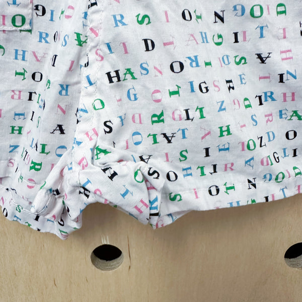 Vintage 1950s Alphabet Romper / 12M