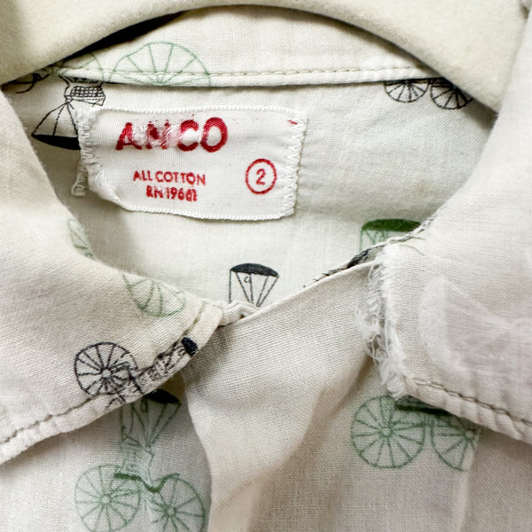 Vintage 1940s UBS Baseball Novelty Print Shirt / 5T