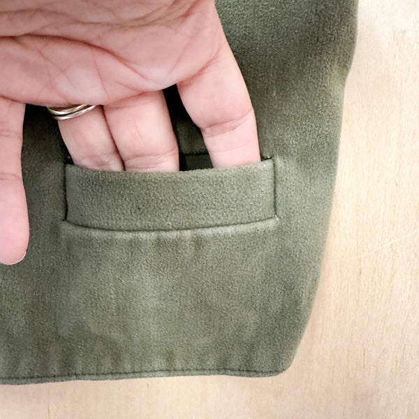 Vintage 1960s Velveteen & Wool Vest / 7/8yr