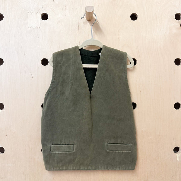 Vintage 1960s Velveteen & Wool Vest / 7/8yr