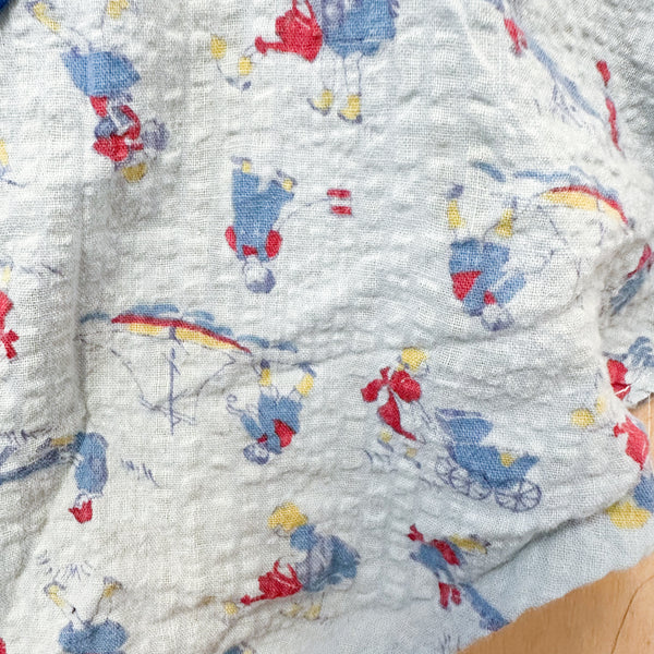 Vintage 1930s Novelty Print Romper / 12-18M