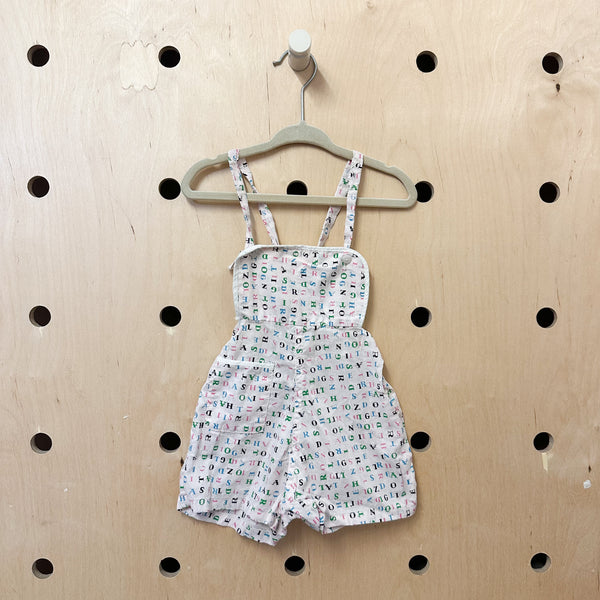 Vintage 1950s Alphabet Romper / 12M