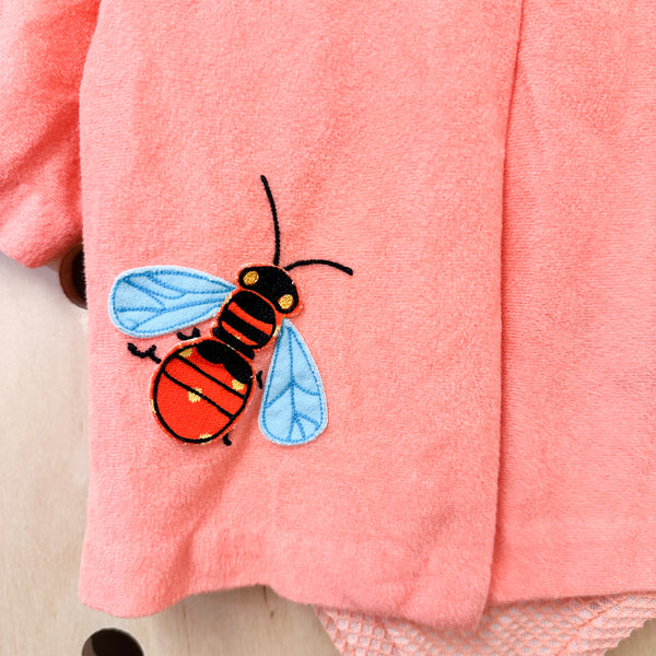 Vintage 1960s Orange Bee Swimsuit & Maching Jacket / 12-24M