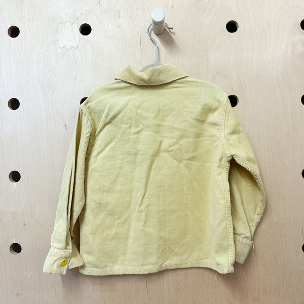 Vintage 1940s Yellow Corduroy Shirt Jacket / 5T
