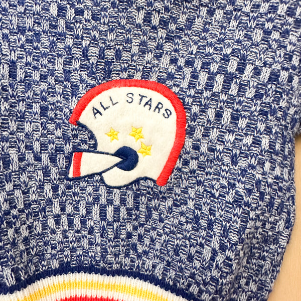 Vintage 1970s All Stars Football Sweater / 6-12M