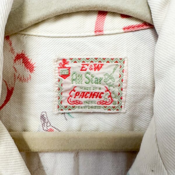 Vintage 1940s UBS Baseball Novelty Print Shirt / 5T