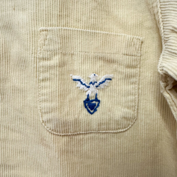 Vintage 1940s Yellow Corduroy Shirt Jacket / 5T