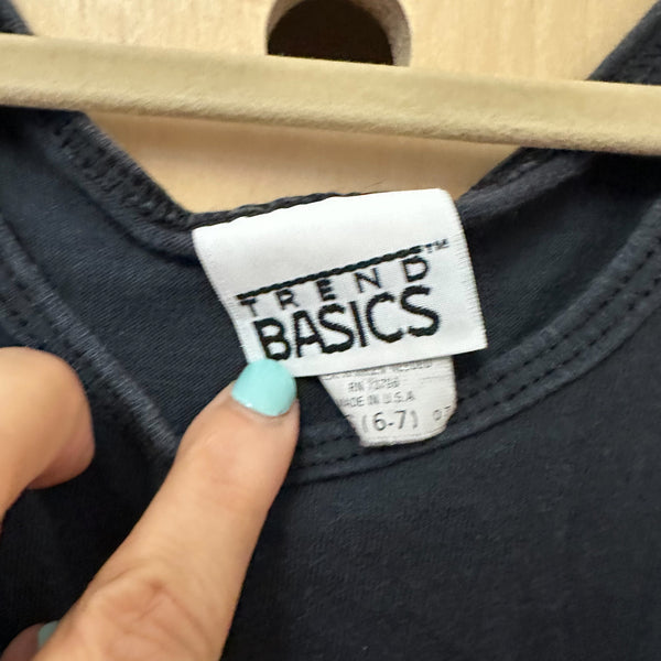 Vintage 1990s Basic Black Tank / 6yr