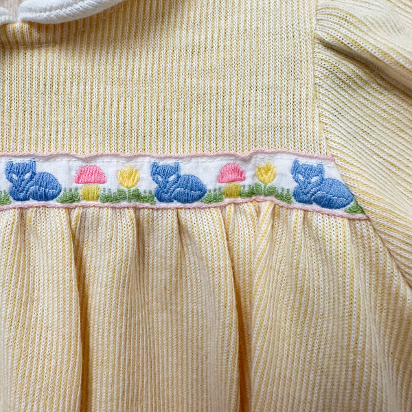 Vintage 1980s Fox & Mushroom Dress set / 18-24M