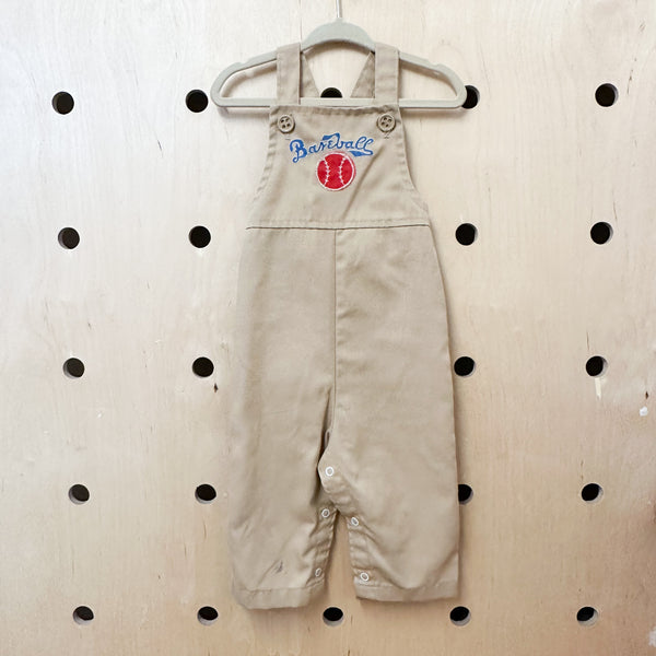 Vintage 1970s Baseball Overalls / 18M