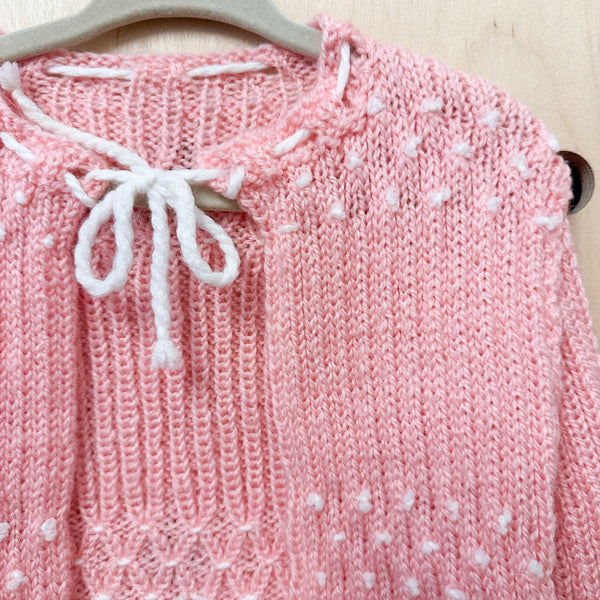 Vintage 1980s Pink Cardigan / 2T