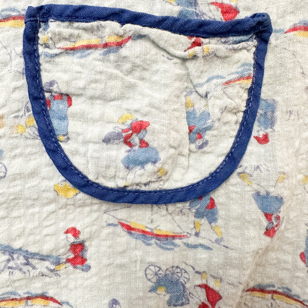 Vintage 1930s Novelty Print Romper / 12-18M