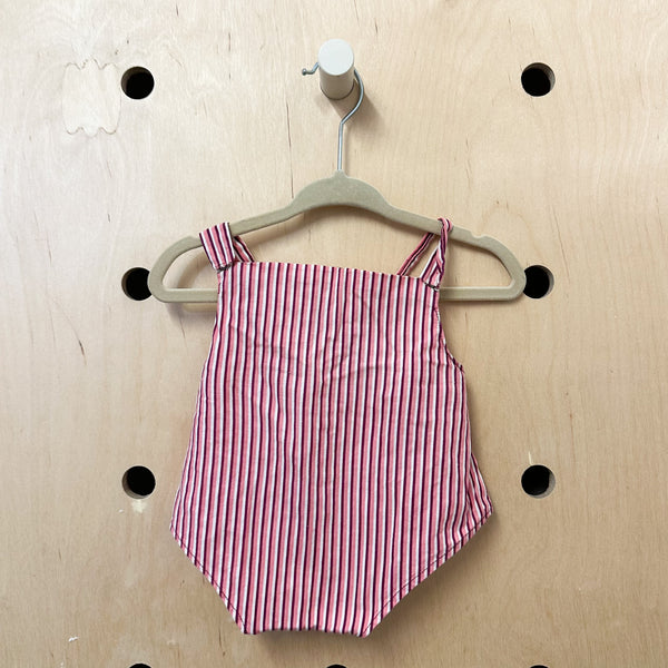 Vintage 1930s Striped Cotton Romper / 3-6M