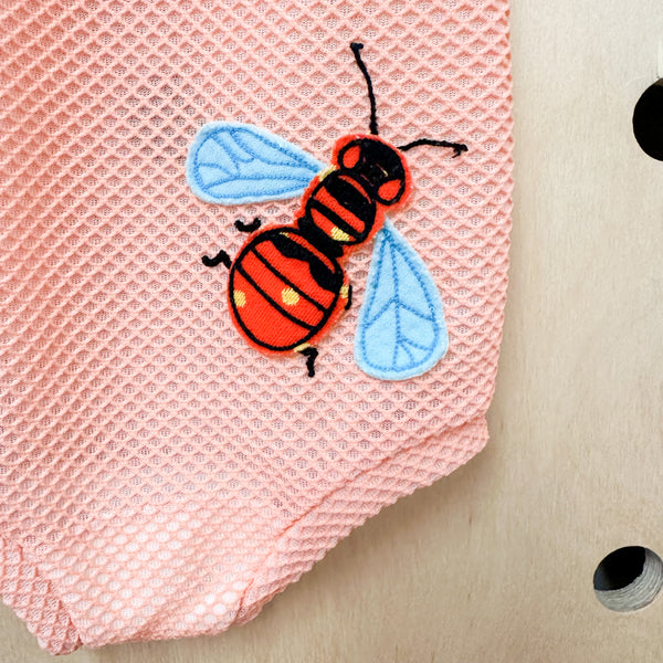 Vintage 1960s Orange Bee Swimsuit & Maching Jacket / 12-24M