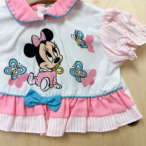 Vintage 1980s Minnie Mouse Dress / 0-6M