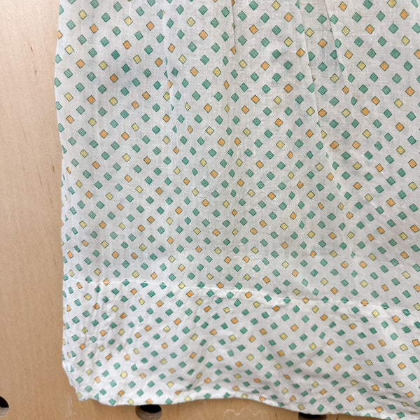 Vintage 1930's Sheer Cotton Deco Dress / 7-8yr