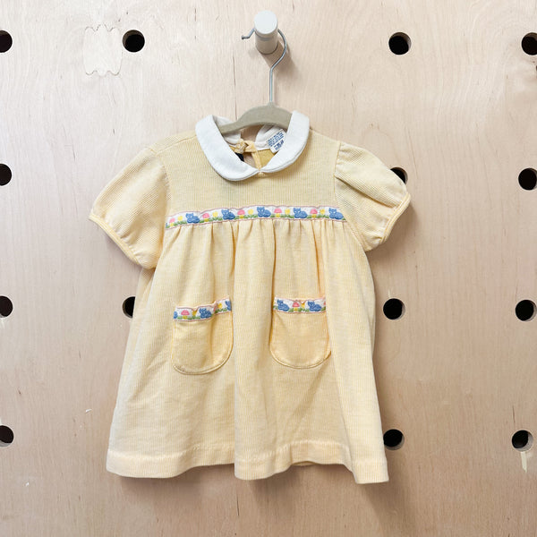 Vintage 1980s Fox & Mushroom Dress set / 18-24M