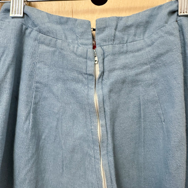 Vintage 1970s Chambray Bell Bottoms / 12yr