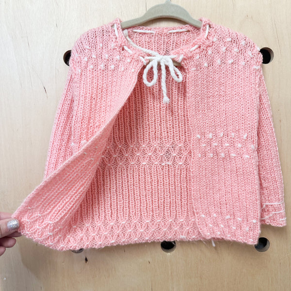Vintage 1980s Pink Cardigan / 2T
