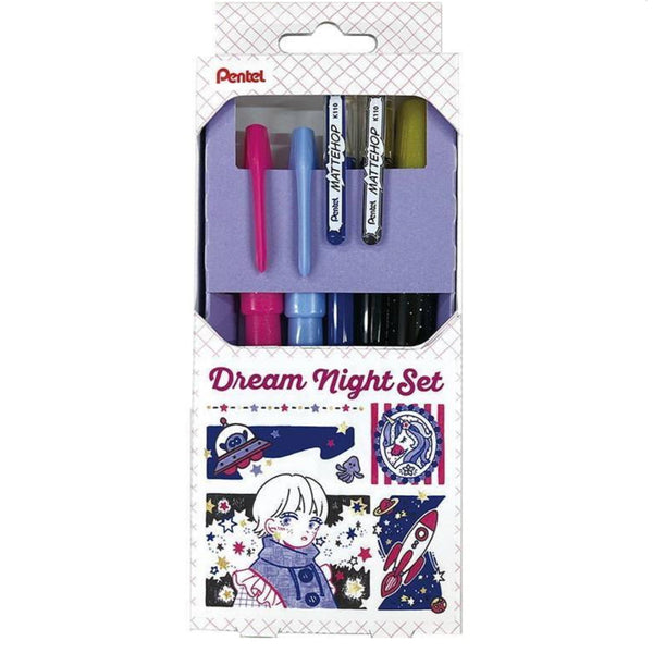 Pentel Mattehop X Fudepen Set - Dream Night