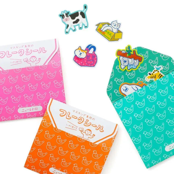 Japanese Flake Sticker bag : Laid Back Animals