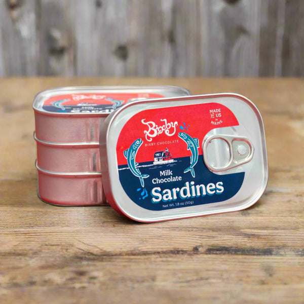 Milk Chocolate Sardines in a Can by Bixby of Maine