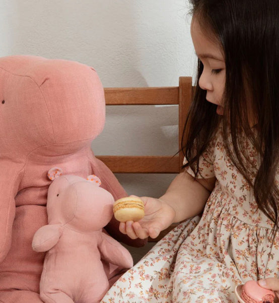 Maileg Small Hippo in Soft Rose