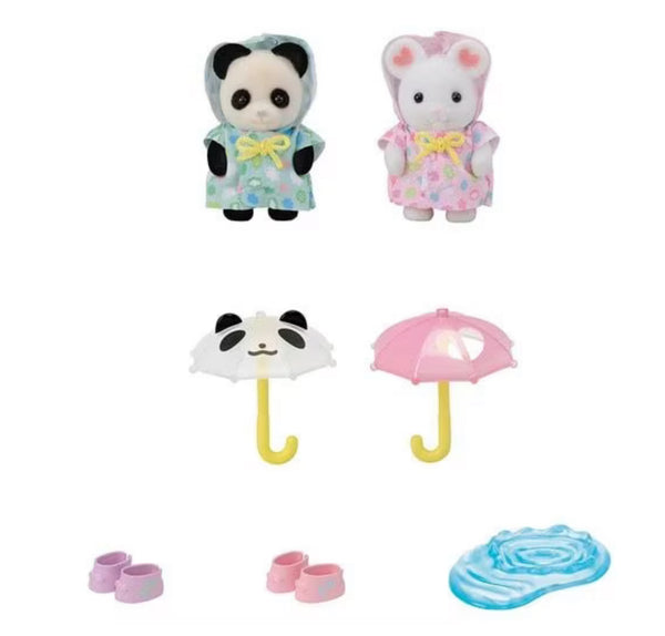 Calico Critters Nursery Friends Rainy Day Duo