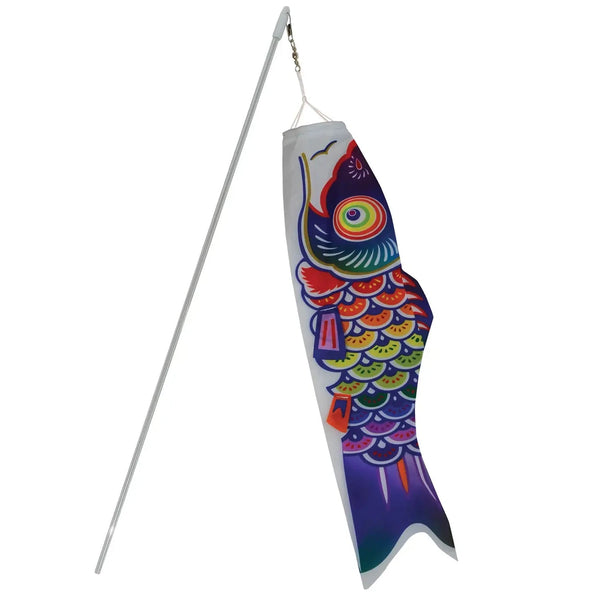 Rainbow 18” Koinobori on a Wand (In store purchase only)