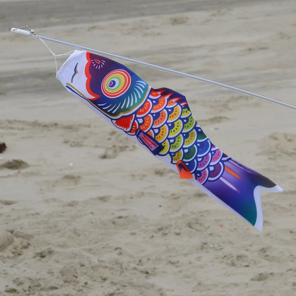 Rainbow 18” Koinobori on a Wand (In store purchase only)