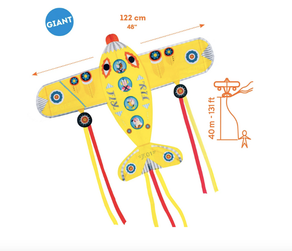Maxi Plane Kite by Djeco - (in-store / local pick up only, WILL NOT SHIP)