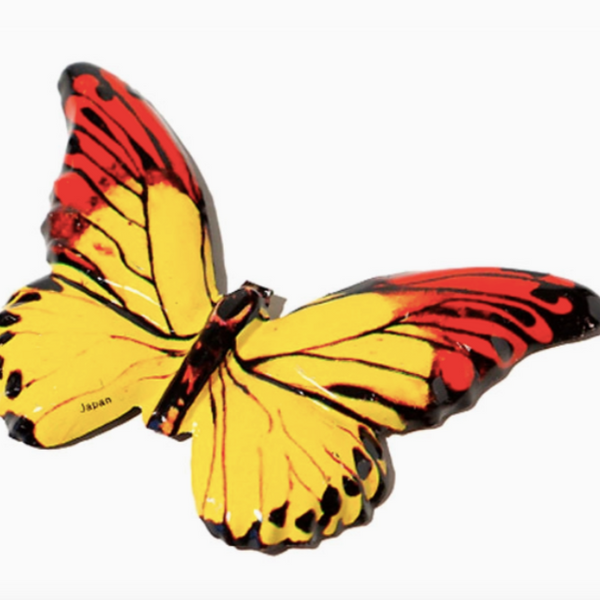 Tin Litho Butterfly Pins from Japan