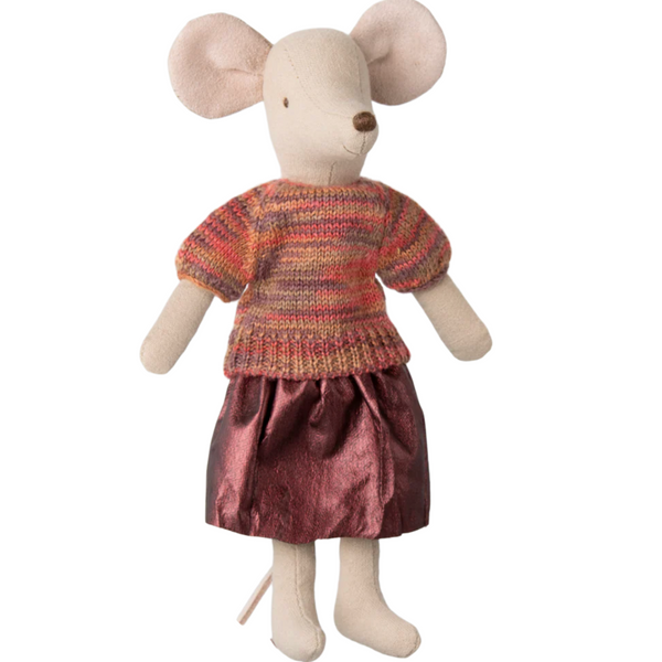 Clothes for Maileg Mum Mouse - Skirt & Knitted Blouse
