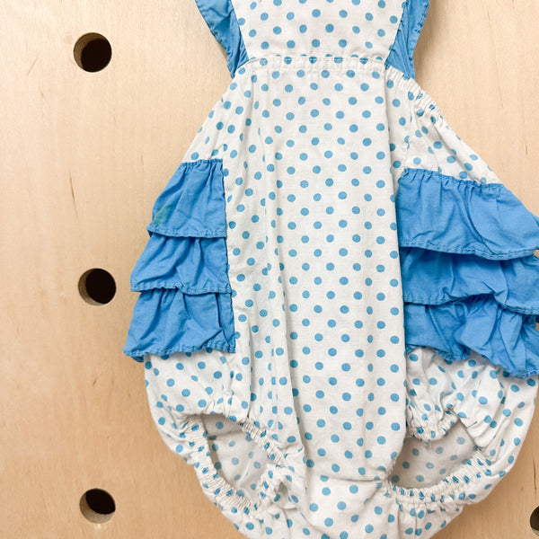 Vintage 1940s Polka Dotted Sunsuit / 4T