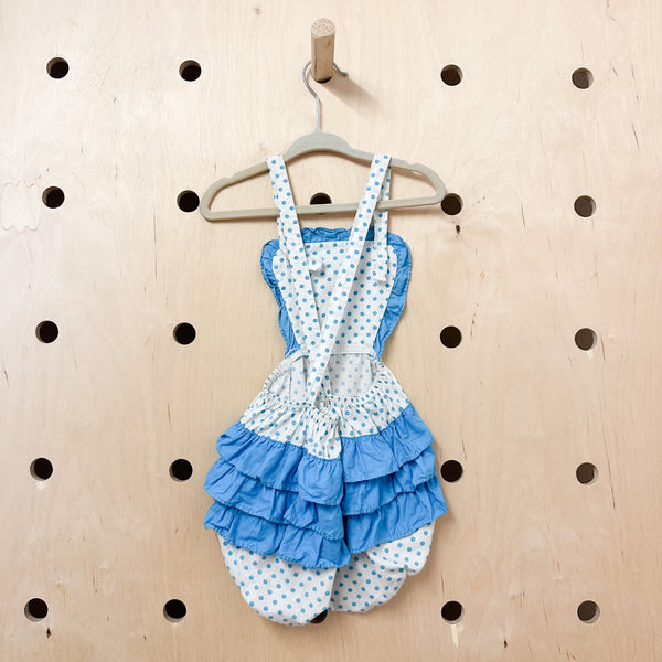 Vintage 1940s Polka Dotted Sunsuit / 4T