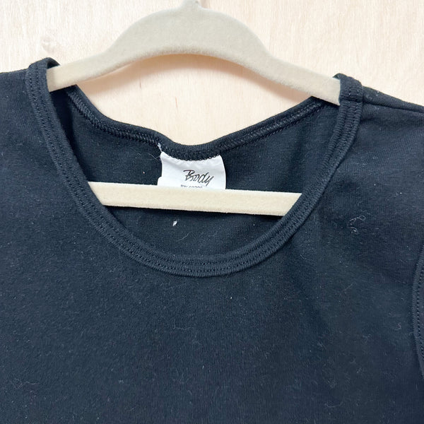 Vintage 1980s Basic Black Tank Top / 10-11yr