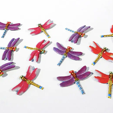 Tin Litho Dragonfly Pins from Japan