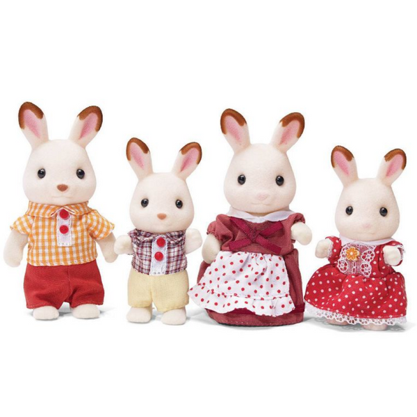 Calico Critters Chocolate Rabbit Family