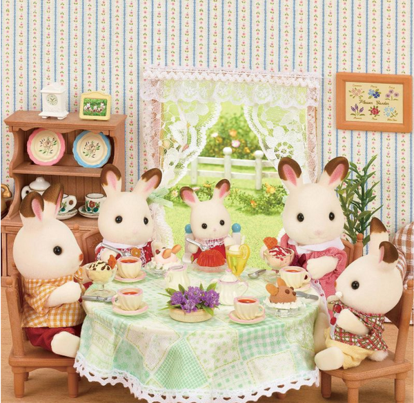 Calico Critters Chocolate Rabbit Family