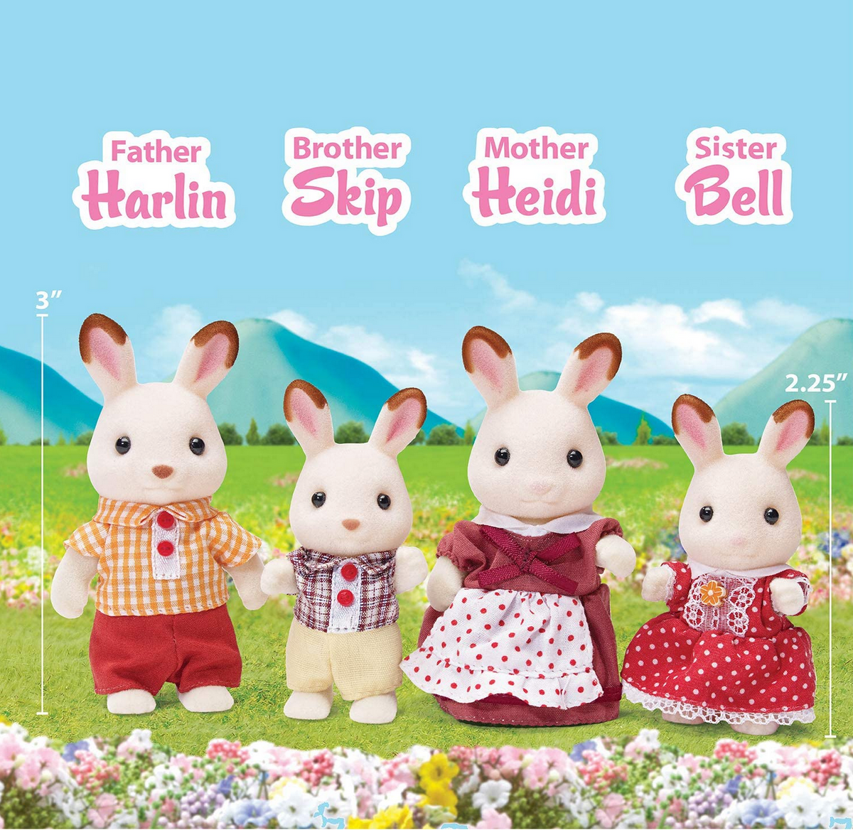 Calico Critters Chocolate Rabbit Family – Kinoko Kids