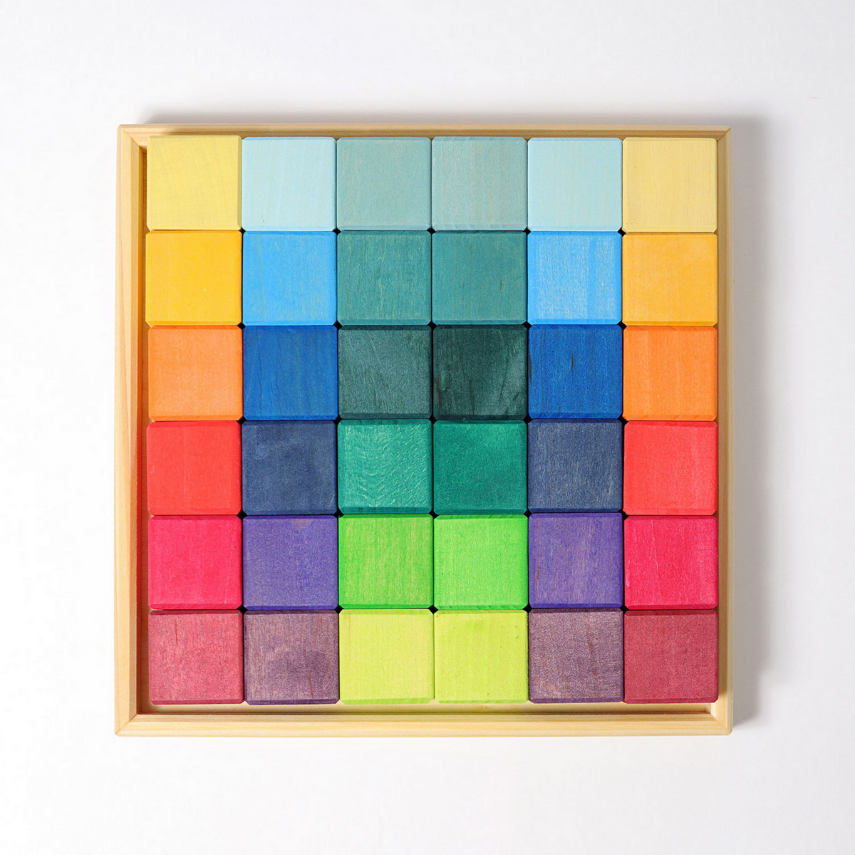 Rainbow Mosaic Square Colored Blocks