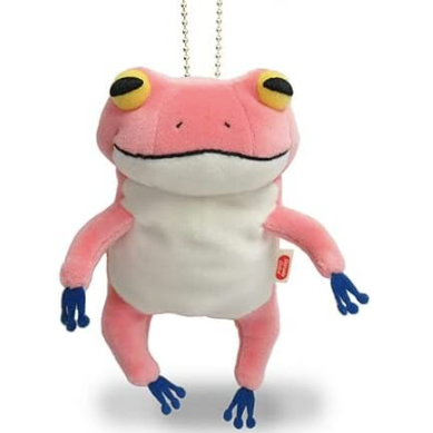 Pink Frog Japanese Plush Charm by Shinada Global