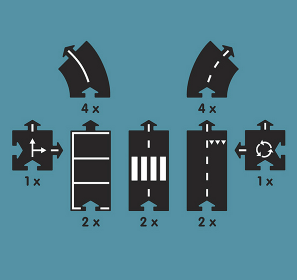 Medium Flexible Toy Road Set - Expressway