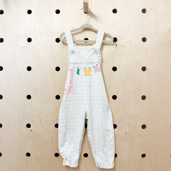 Vintage 1980s Laundry Jumpsuit / 24M / 2T