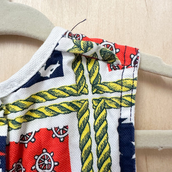 Vintage 1960s Nautical Dress / 18-24M