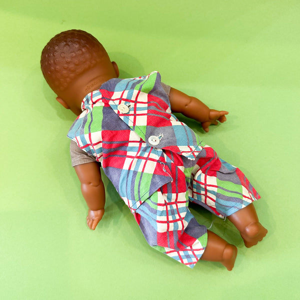 Vintage 1940s Plaid Outfit (fits Soft Body Doll)