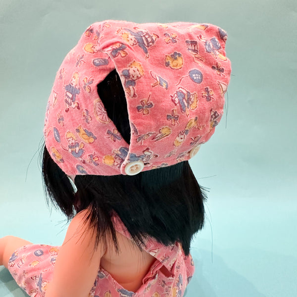 Vintage 1940s Doll Jumpsuit + bonnet set / fits Minikane Gordis Doll