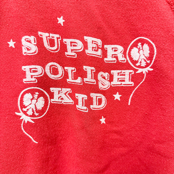 Vintage 1980s Super Polish Kid Sweatshirt / 10-12yr