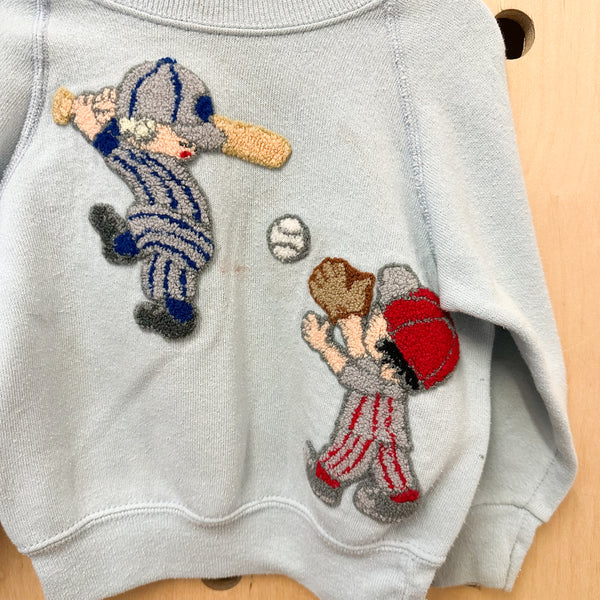Vintage 1980s Baseball Sweatshirt / 3-4T