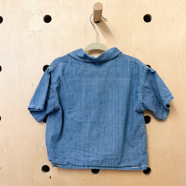 Vintage 1950s Flag Shirt / 4-5T